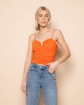 ELSA RUCHED CAMI TOP ORANJE