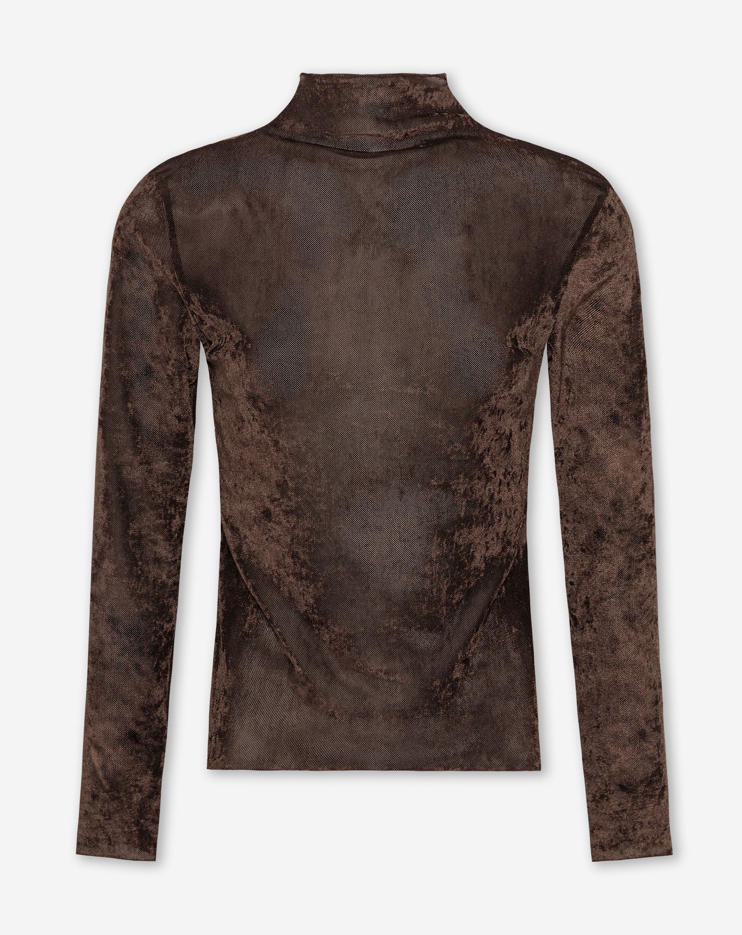 VELVET COL TOP BROWN