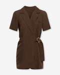 BUCKLE SHORT SLEEVE PLAYSUIT BRUIN