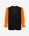 ELIN POPLIN SLEEVE BLAZER ORANGE