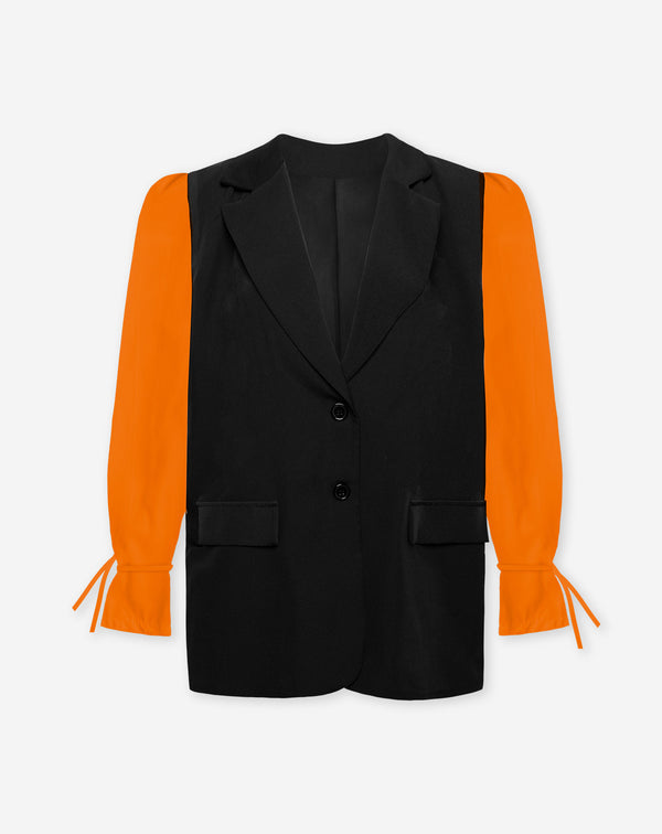 ELIN POPLIN SLEEVE BLAZER ORANJE