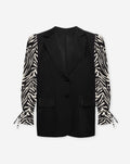ELIN ZEBRA SLEEVE BLAZER