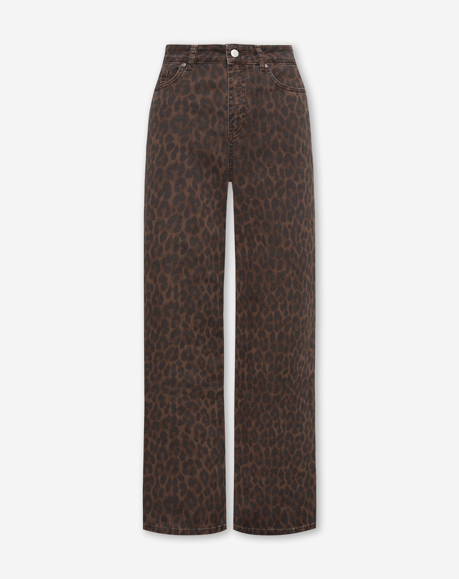 LEOPARD COMFORT WIDE LEG JEANS BRUIN