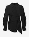 LAILY WRAP BLOUSE BLACK