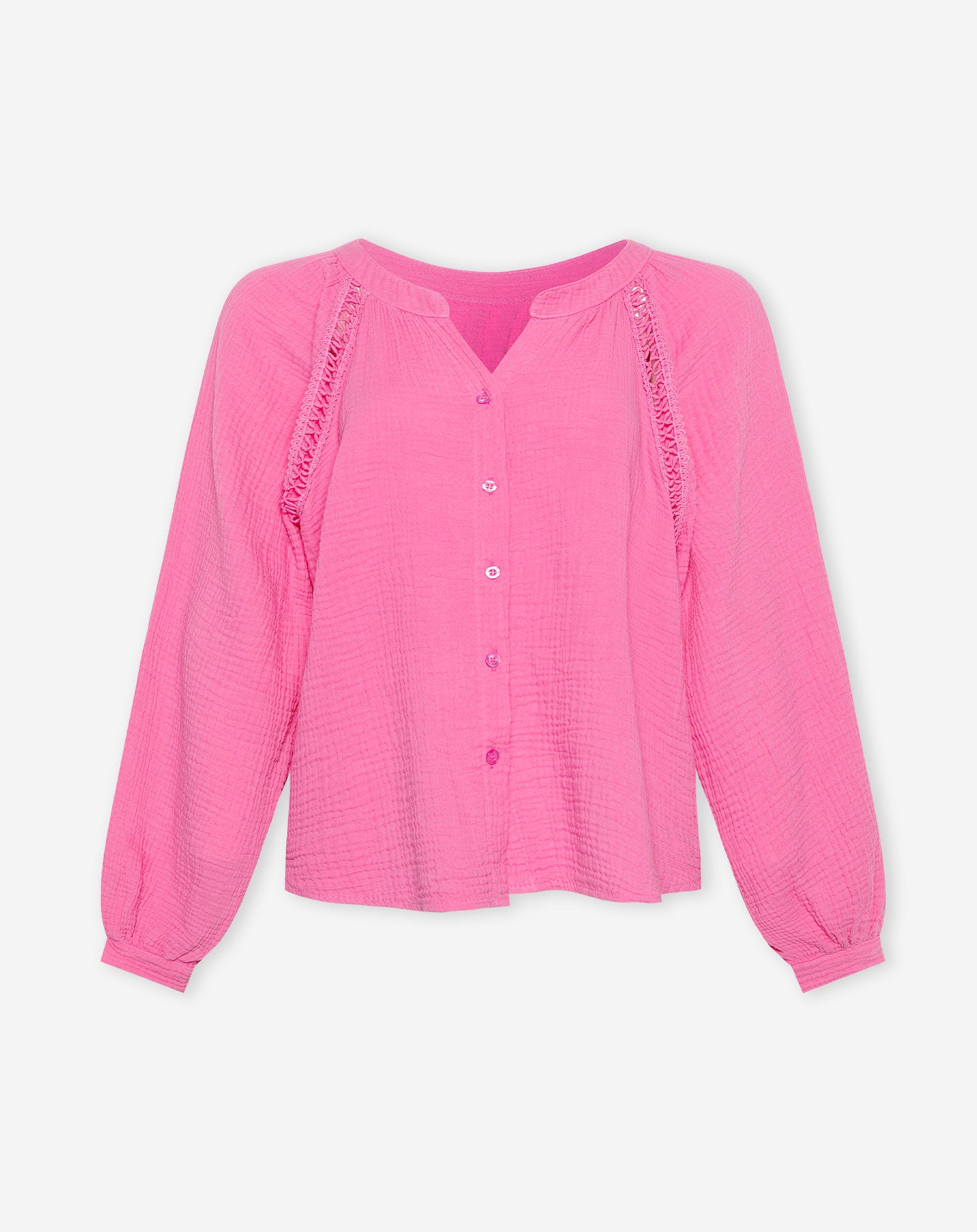 MIA MUSSELINE TAPE BLOUSE PINK