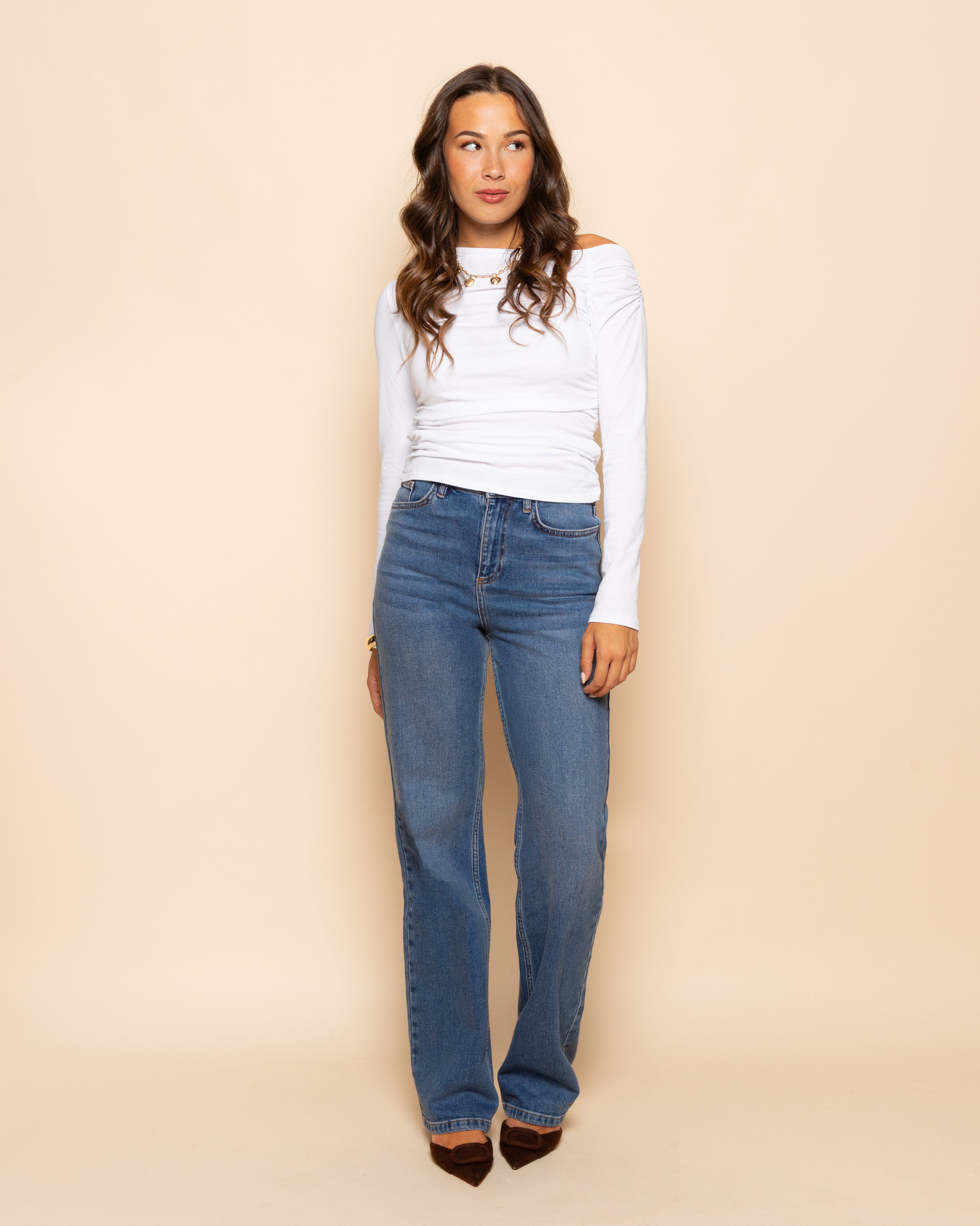 BOOTCUT JEANS MID BLAUW