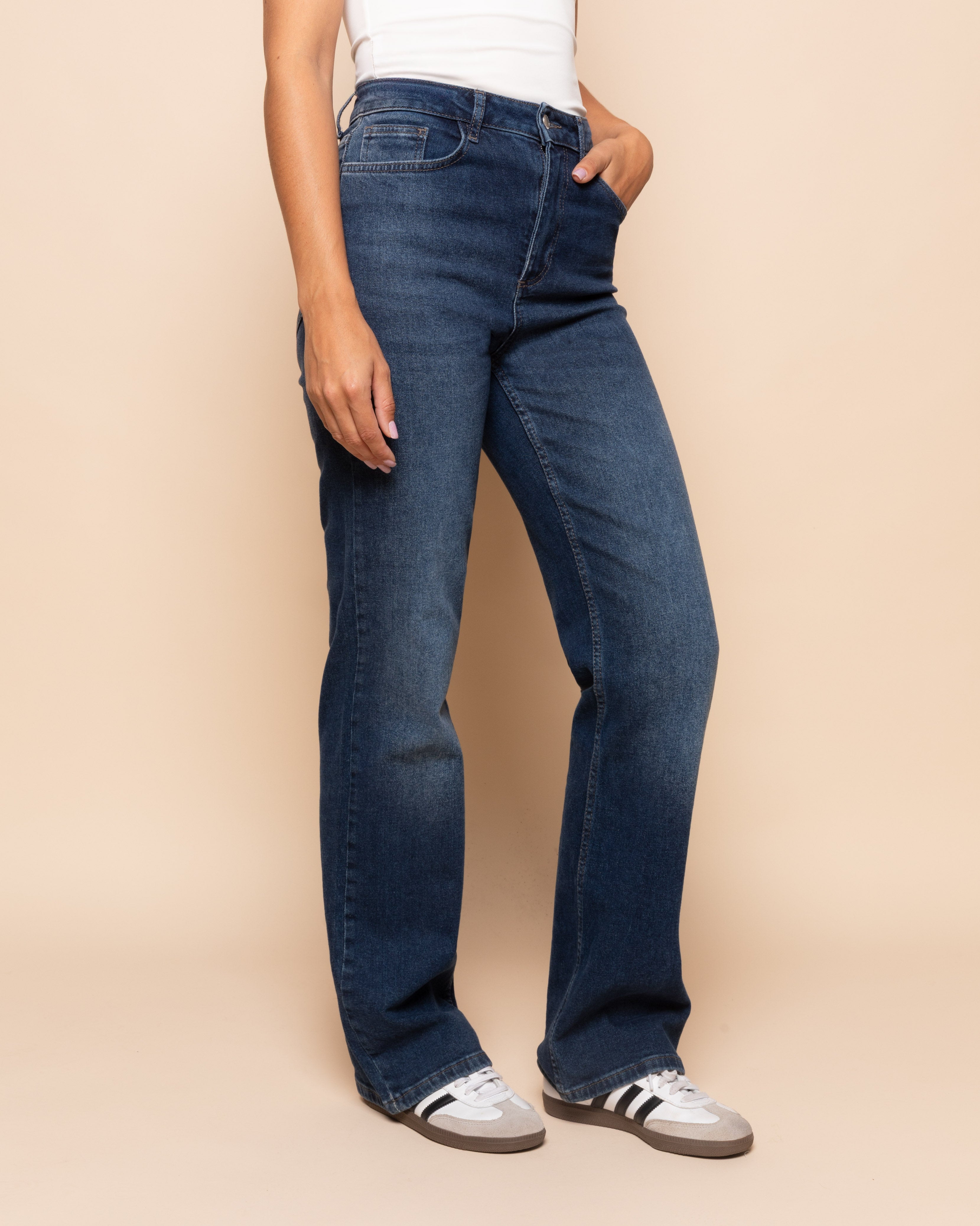 BOOTCUT JEANS MARINEBLAUW