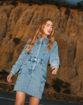 LULU DENIM DRESS BLUE
