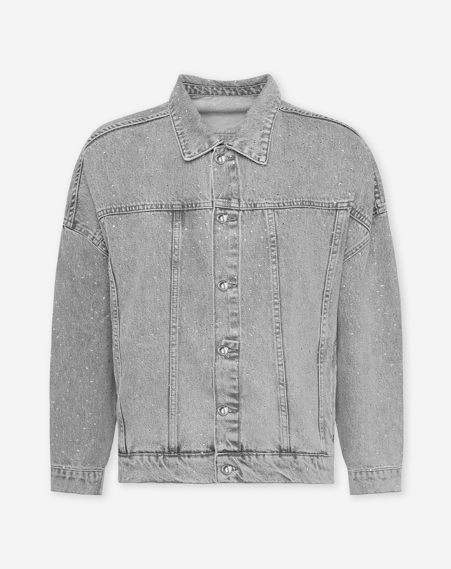 SMALL DIAMOND DENIM JACKET LIGHT GREY