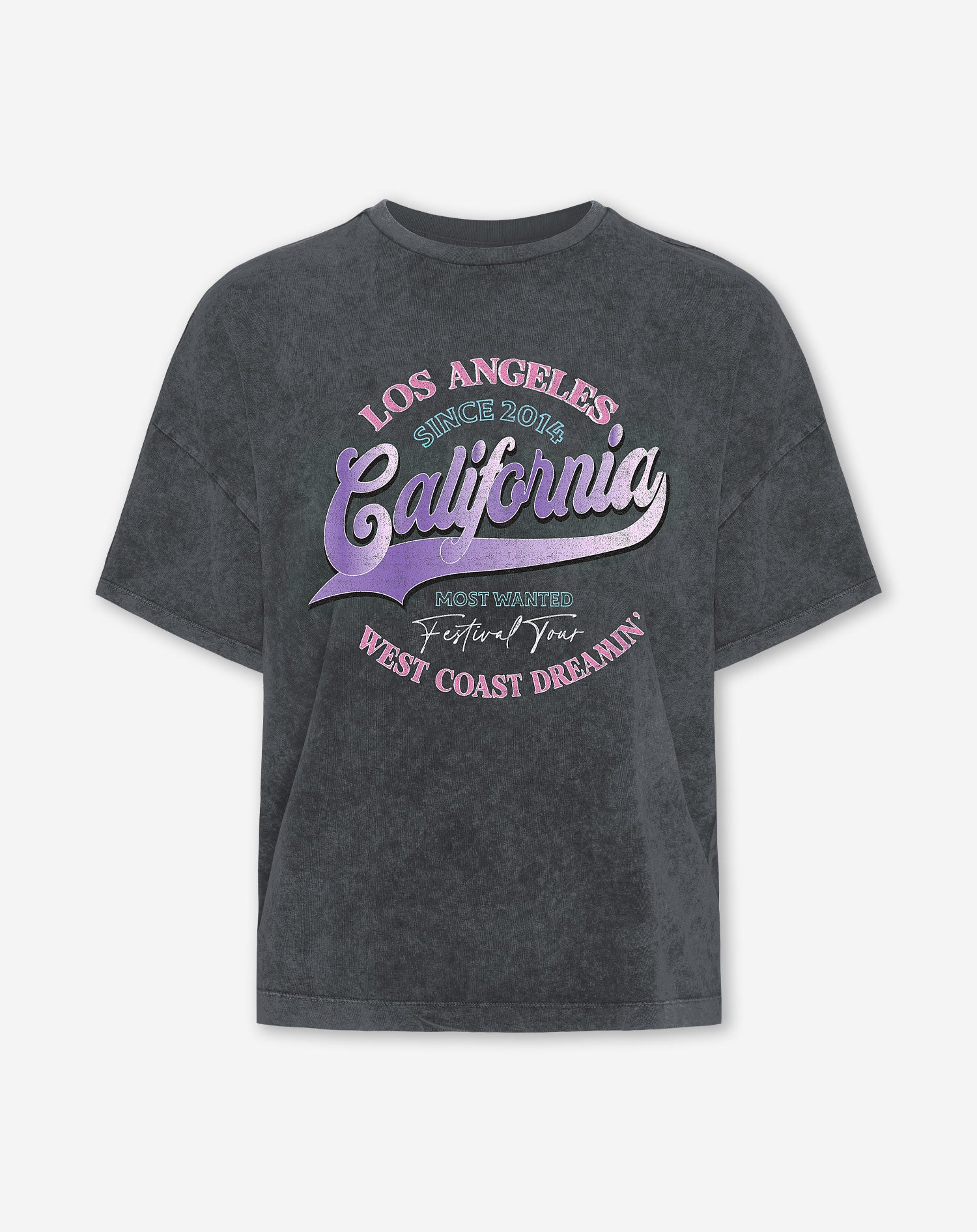 LA CALIFORNIA OVERSIZED TEE DARK GREY