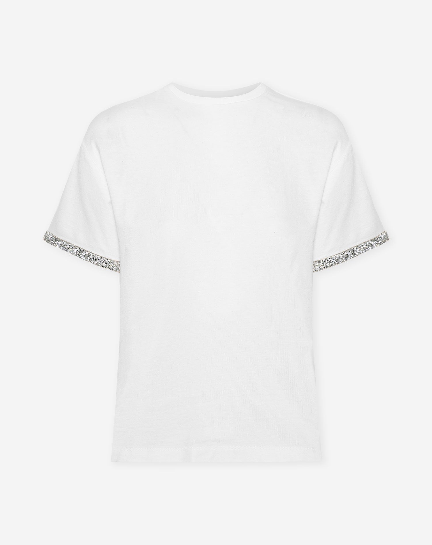T-Shirt mit Verzierung in Weiß