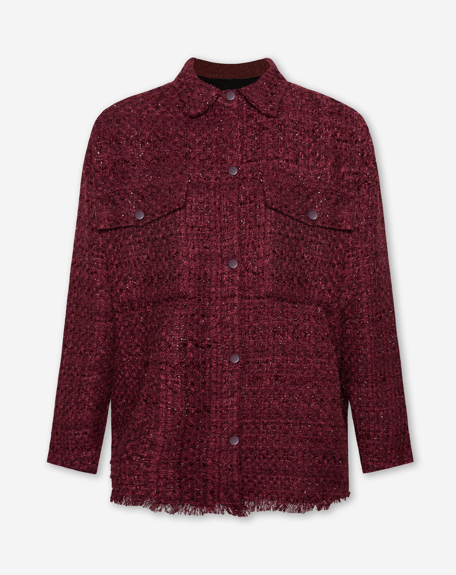 BOUCLE LUREX JACKET BURGUNDY