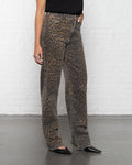 LEOPARD ALLOVER JEANS BLACK