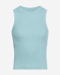 RACERBACK EMBROIDERY TOP BLAUW