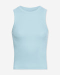 RACERBACK EMBROIDERY TOP BLAUW
