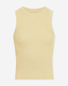 RACERBACK EMBROIDERY TOP BUTTER YELLOW