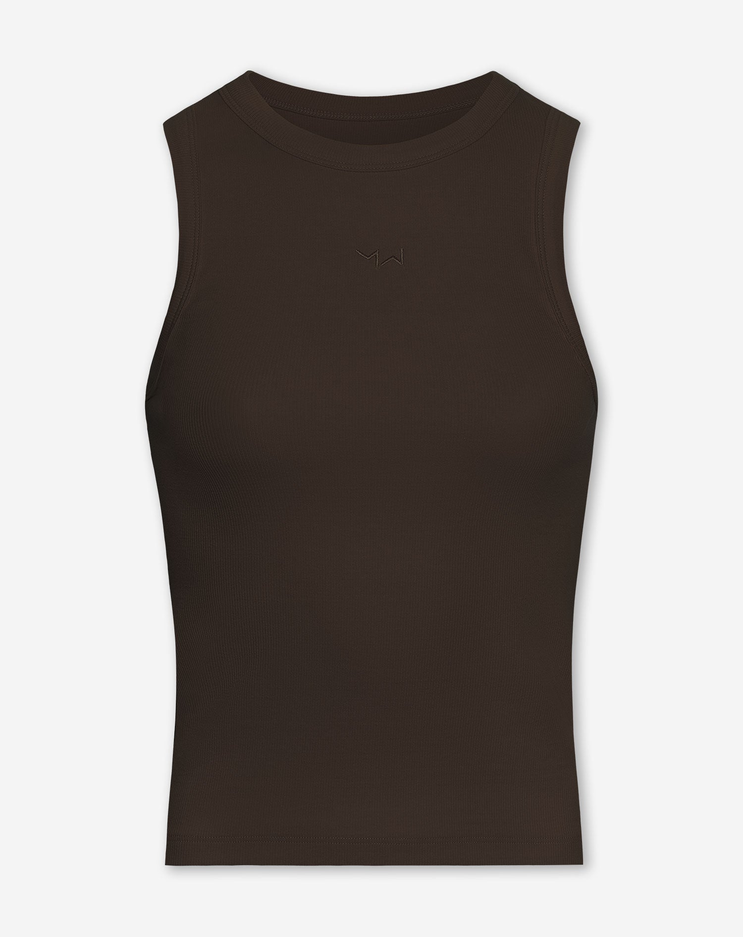 RACERBACK EMBROIDERY TOP DONKERBRUIN