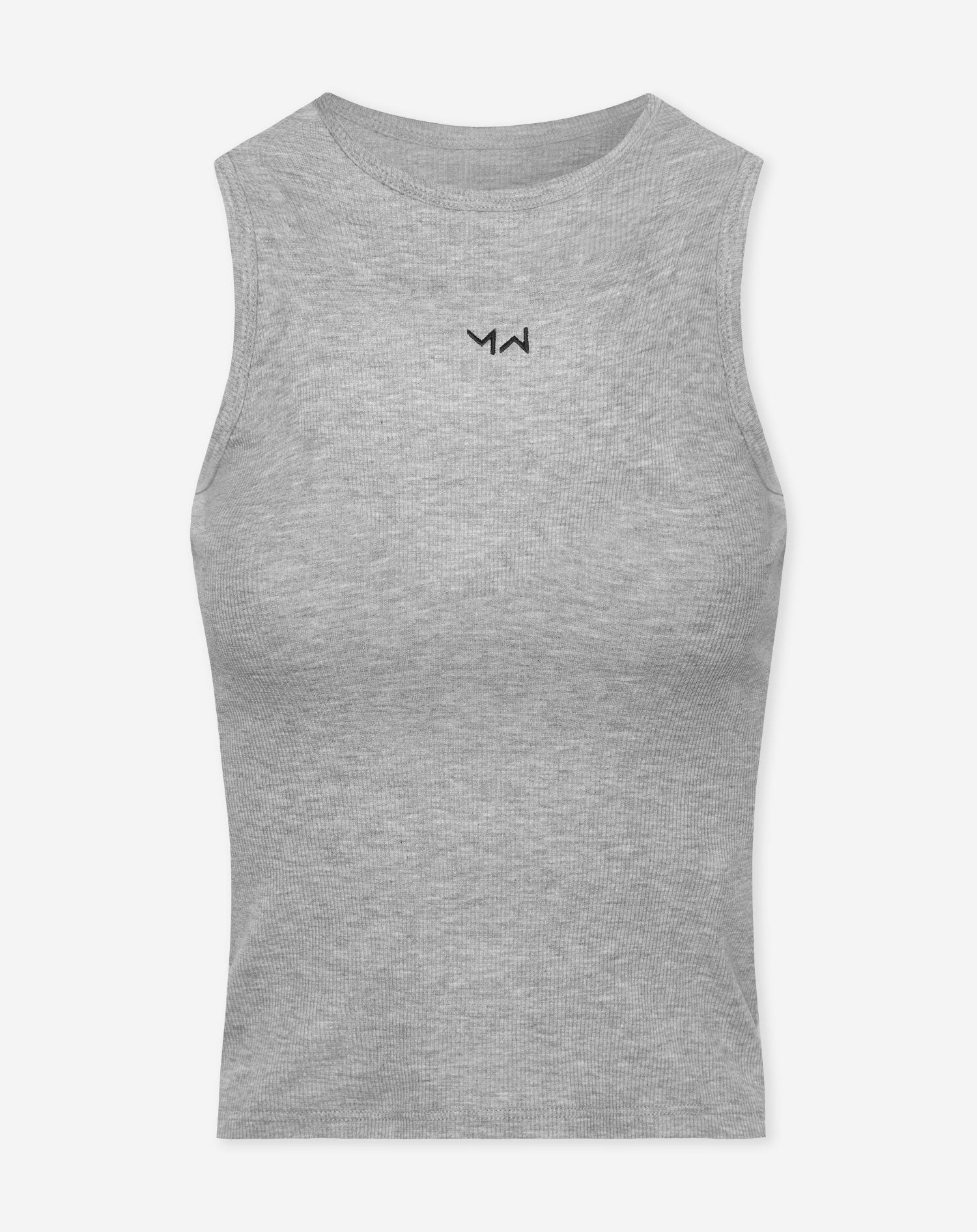 RACERBACK EMBROIDERY TOP GRIJS MELANGE