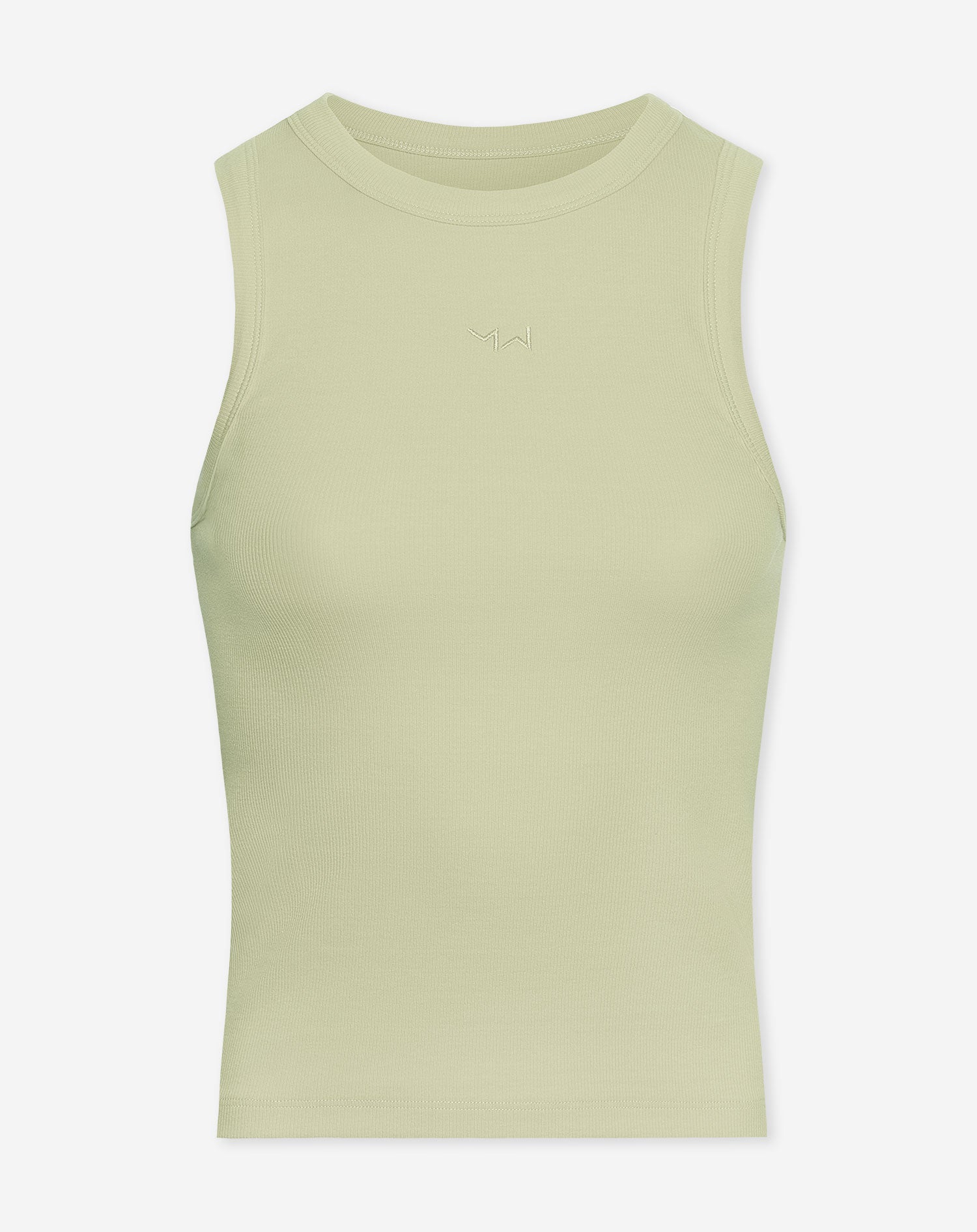 RACERBACK EMBROIDERY TOP PISTACHE