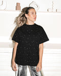 RHINESTONE OVERSIZED TEE BLACK