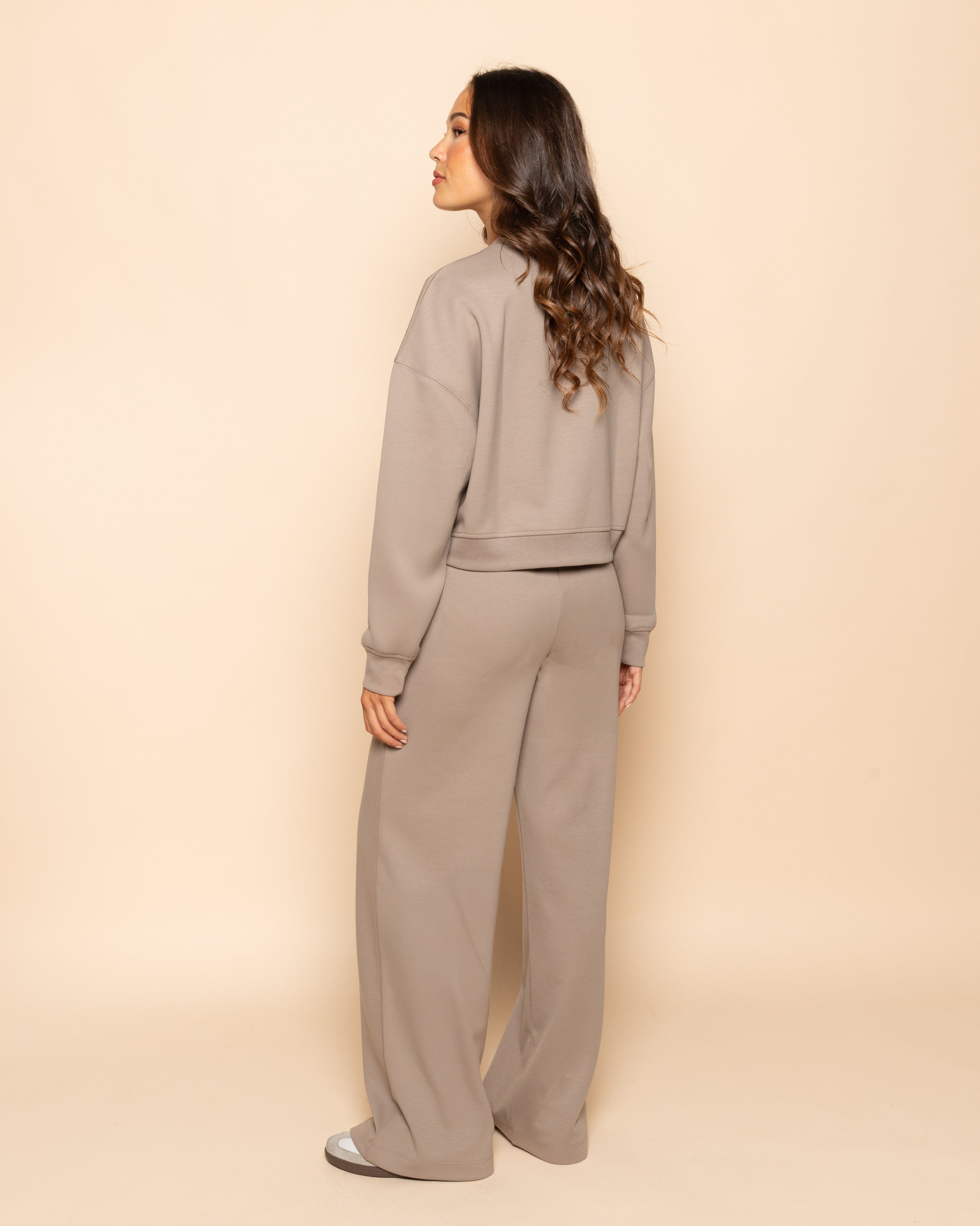 SCUBA PINTUCK PANTS BEIGE