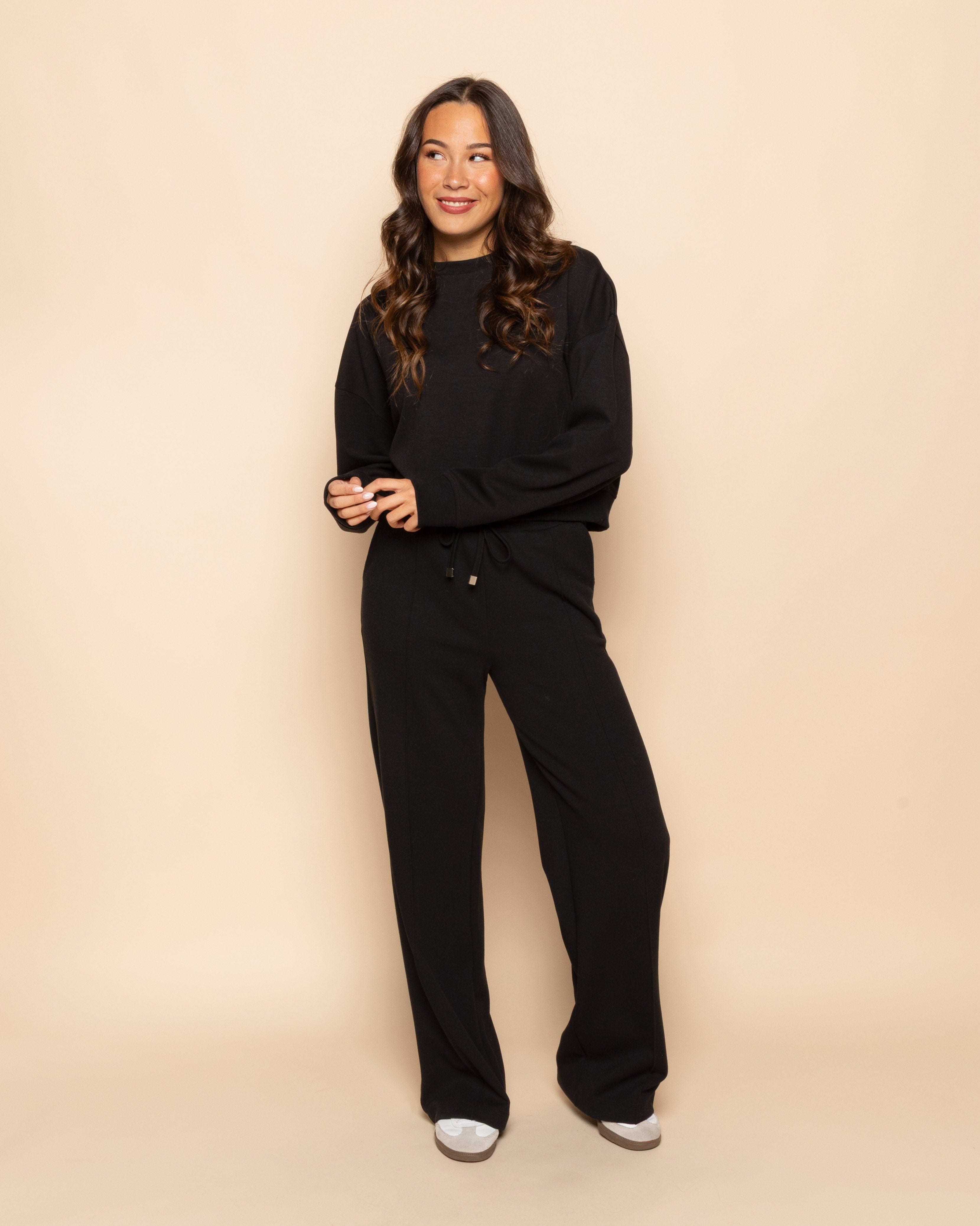 SCUBA PINTUCK PANTS ZWART