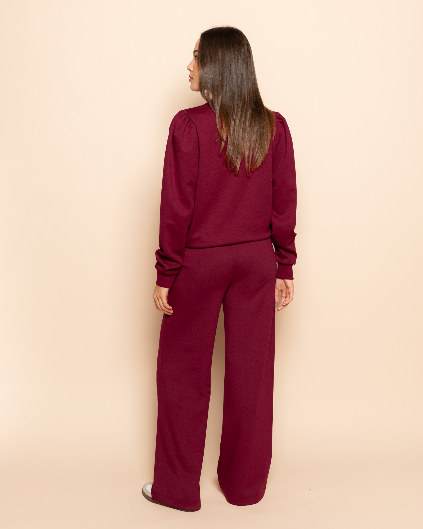 SCUBA PINTUCK PANTS TALL DONKER BURGUNDY