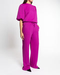 SCUBA PINTUCK PANTS MAGENTA
