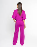 SCUBA PINTUCK PANTS TALL MAGENTA