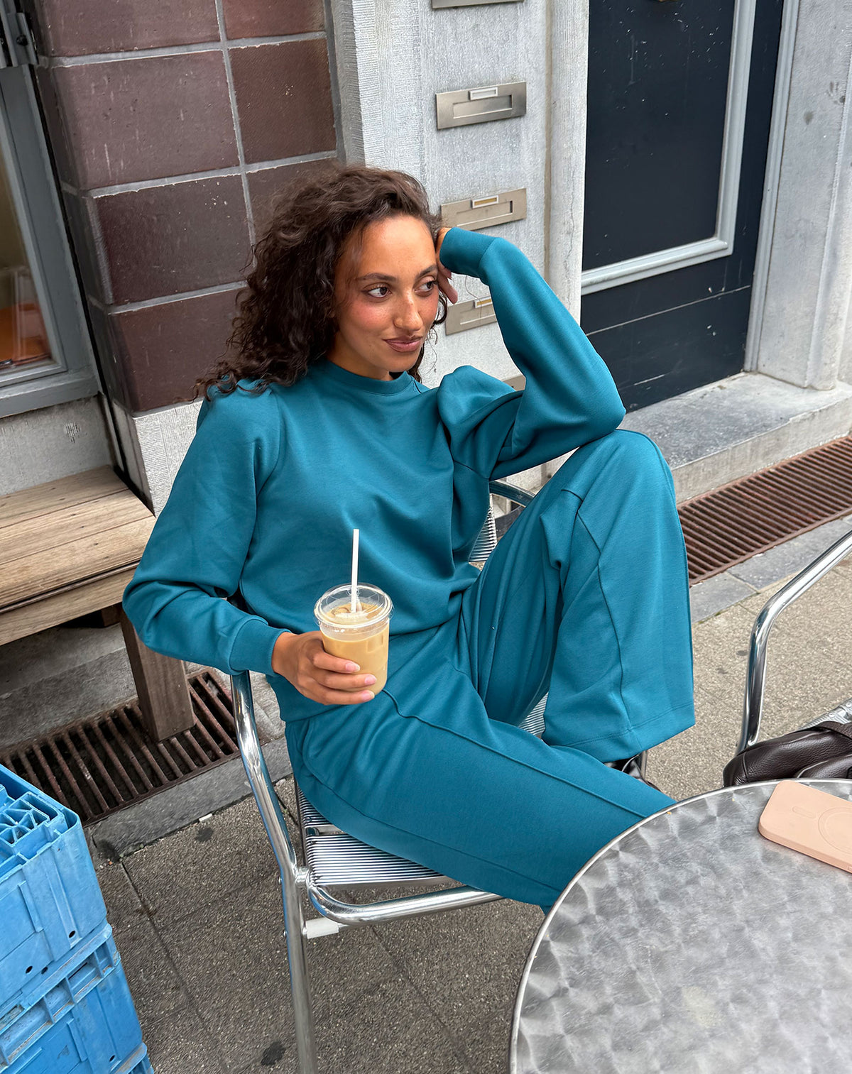 SCUBA PINTUCK PANTS TEAL