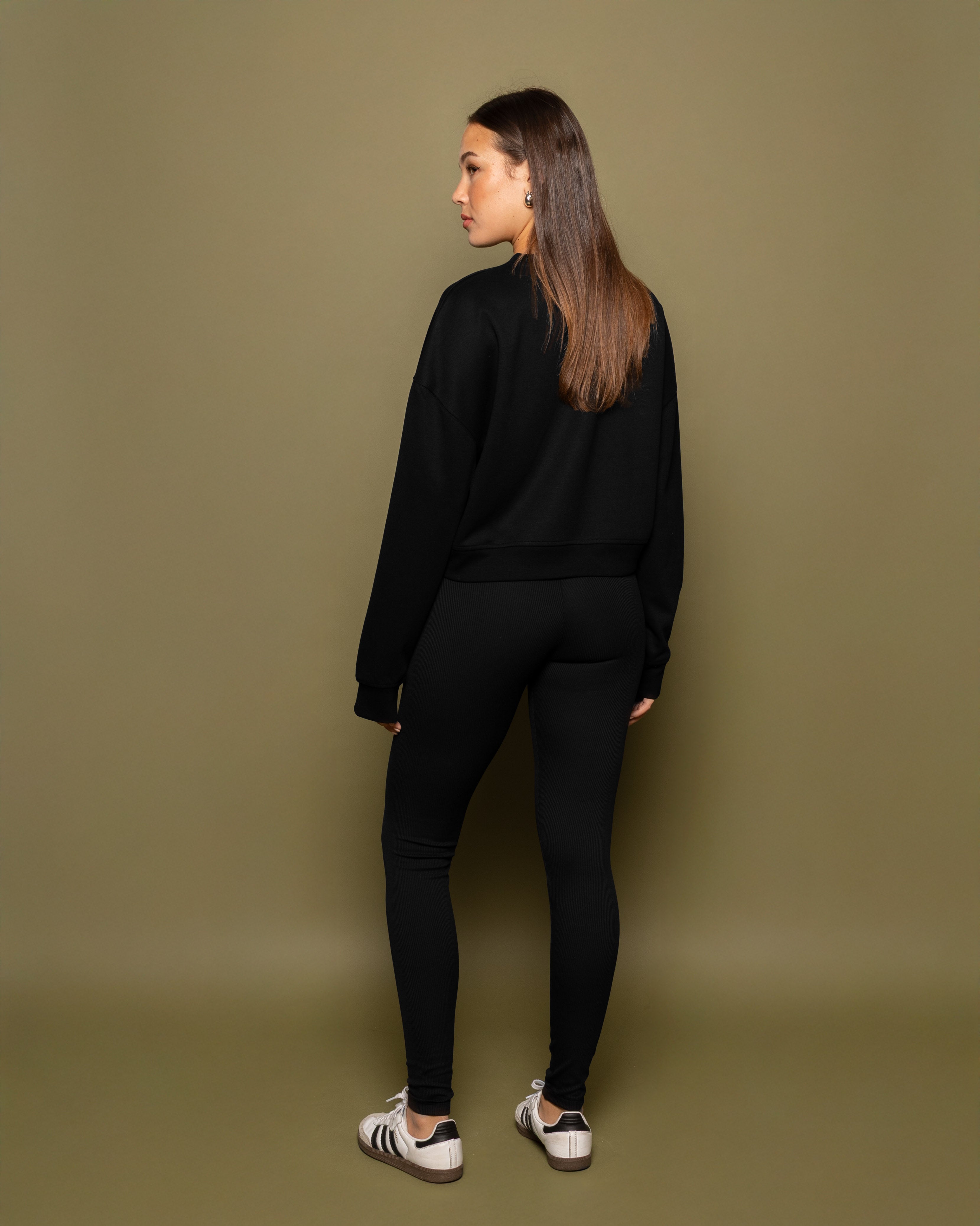 SOFT RIB LEGGING ZWART