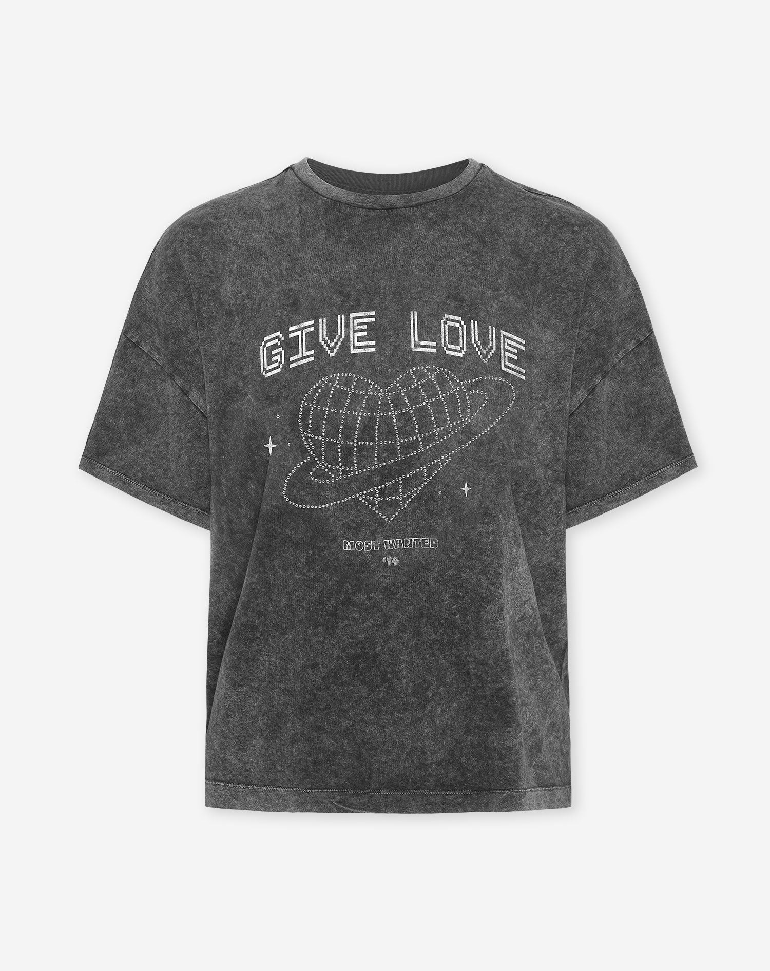 GIVE LOVE OVERSIZET T-Shirt GRAU