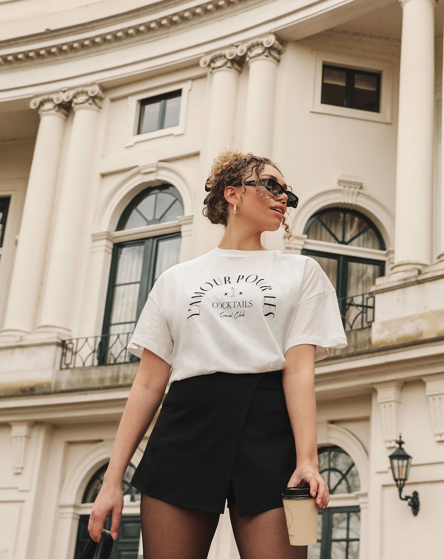 L'AMOUR COCKTAIL OVERSIZED TEE CREAM
