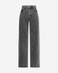 DENIM STRAIGHT LEG JEANS GREY