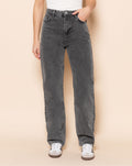 DENIM STRAIGHT LEG JEANS GREY