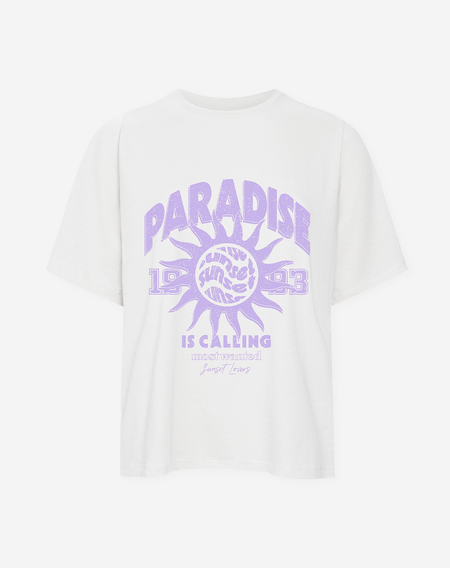 PARADISE IS CALLING OVERSIZED TEE CREAM