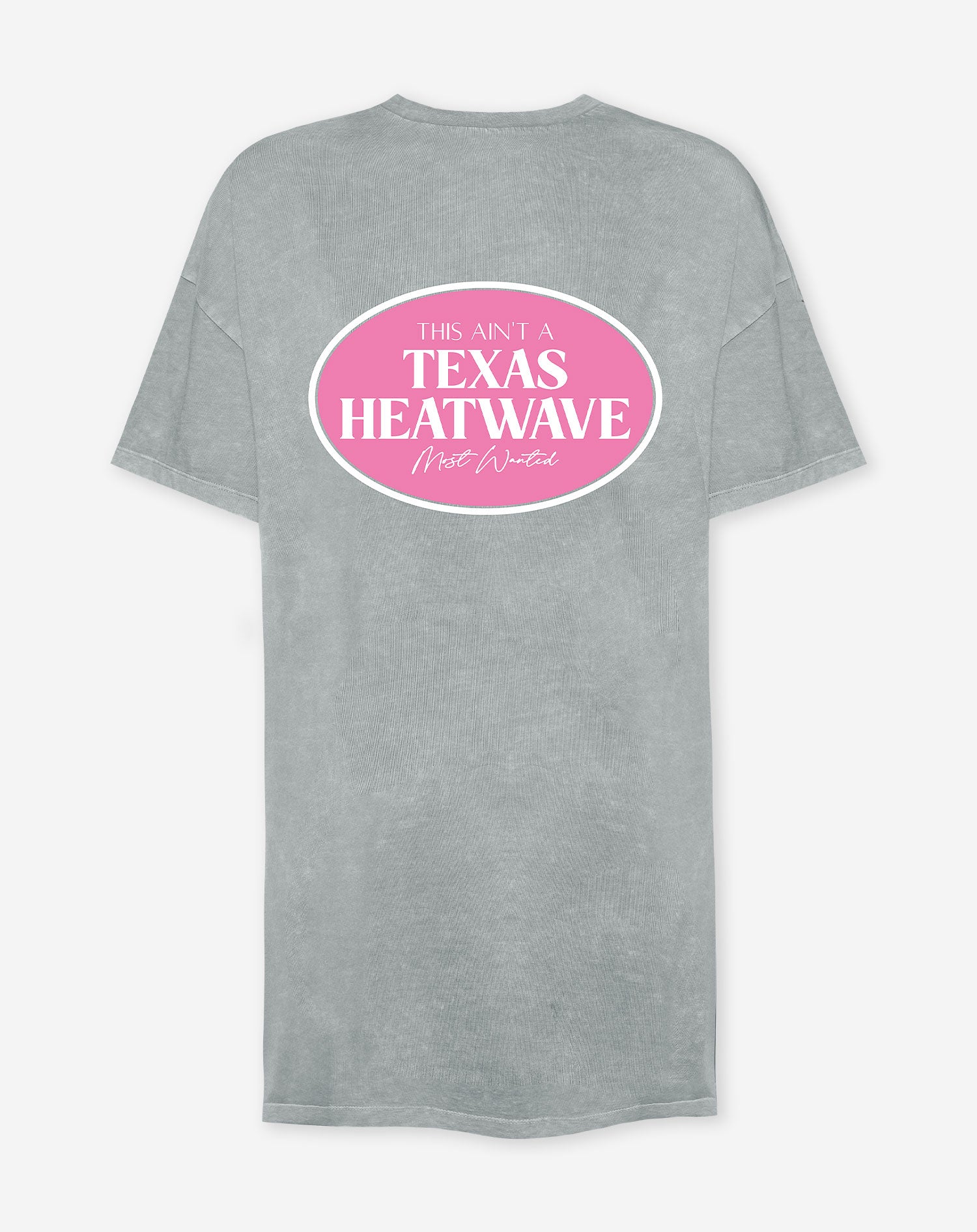 TEXAS HEATWAVE T-Shirt-KLEID HELLGRAU