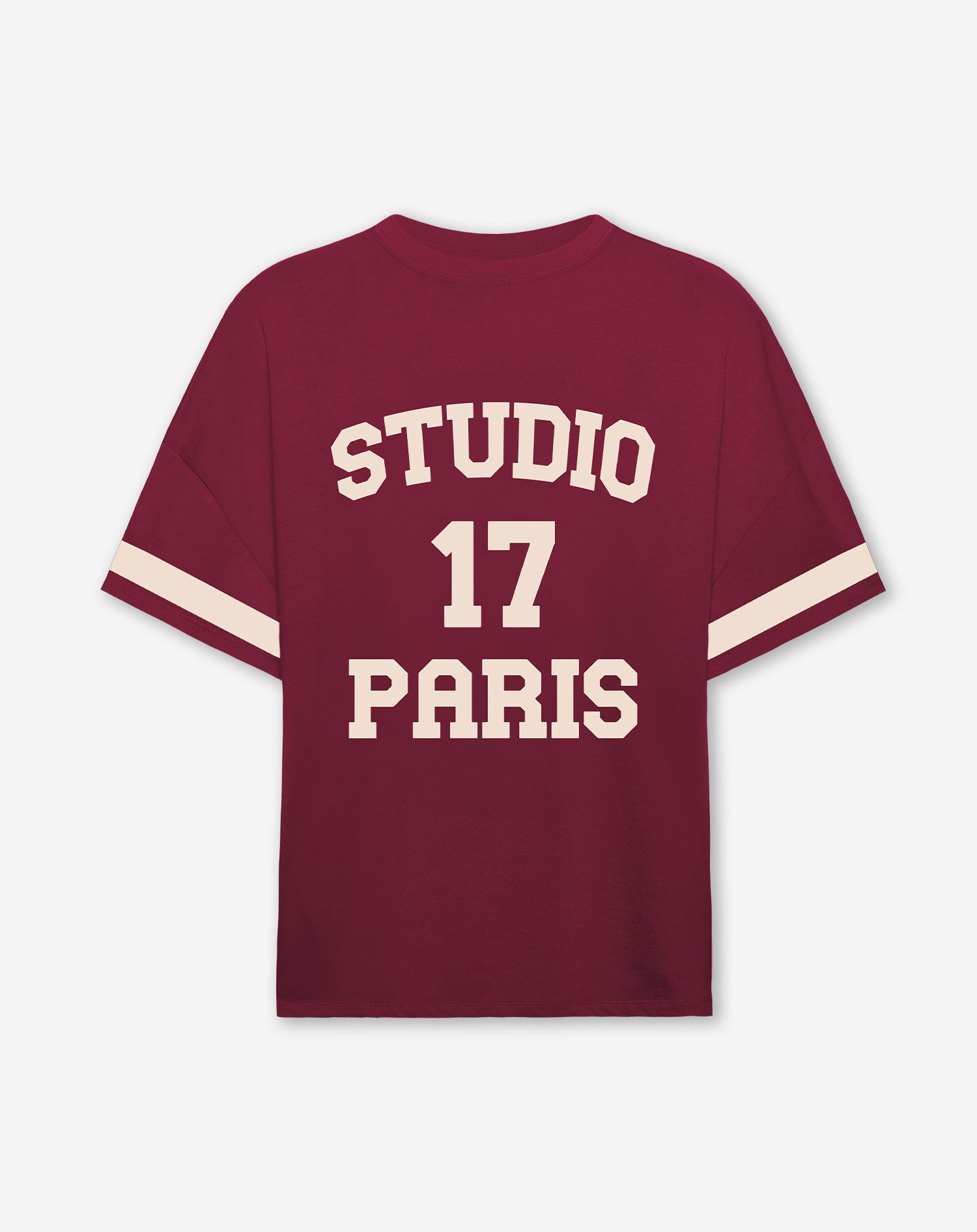 STUDIO PARIS OVERSIZED TEE BURGUNDY