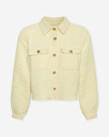 BOUCLE LUREX CROPPED JACKET BUTTER YELLOW