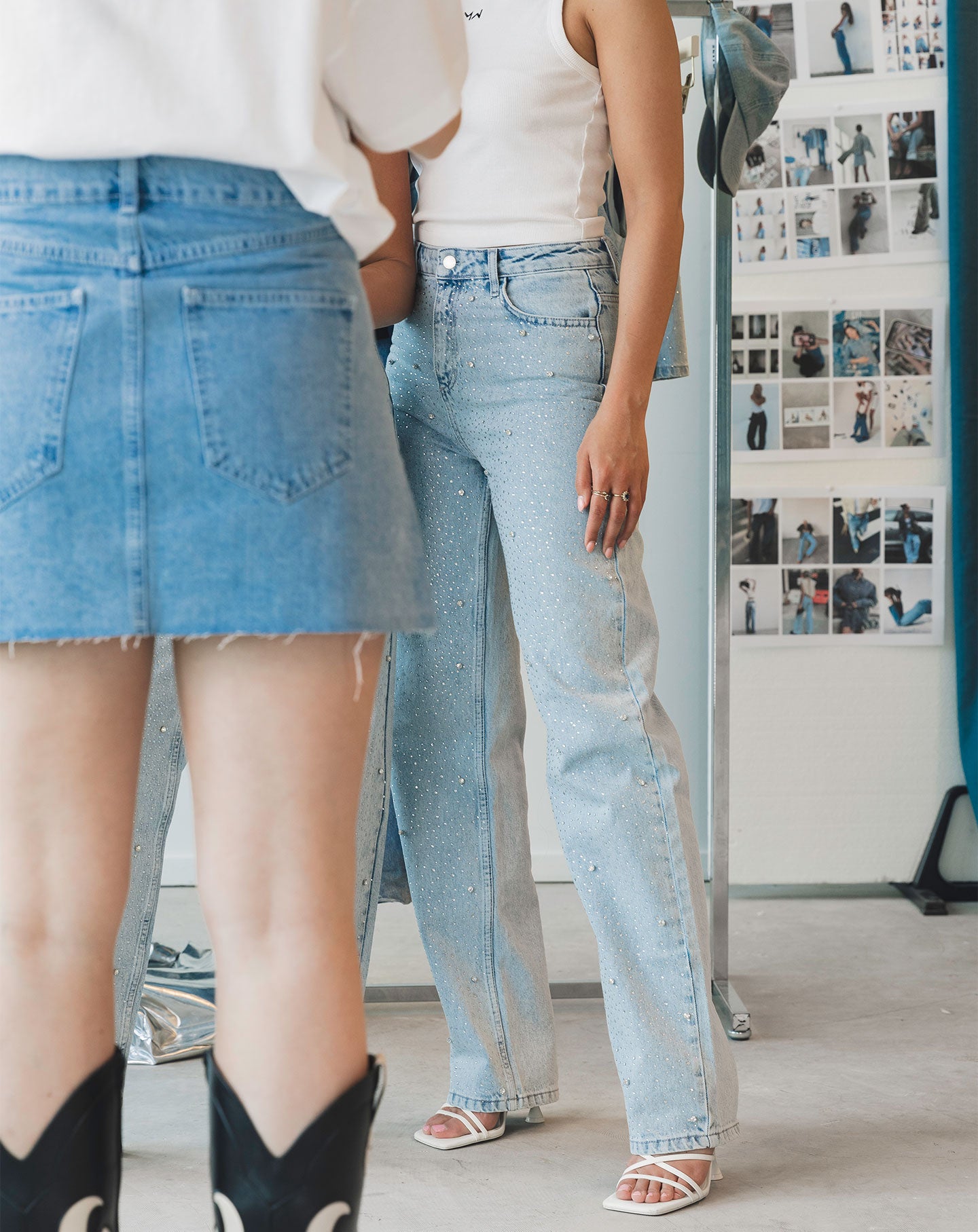 STELLA DIAMONDS STRAIGHT LEG JEANS LIGHT BLUE