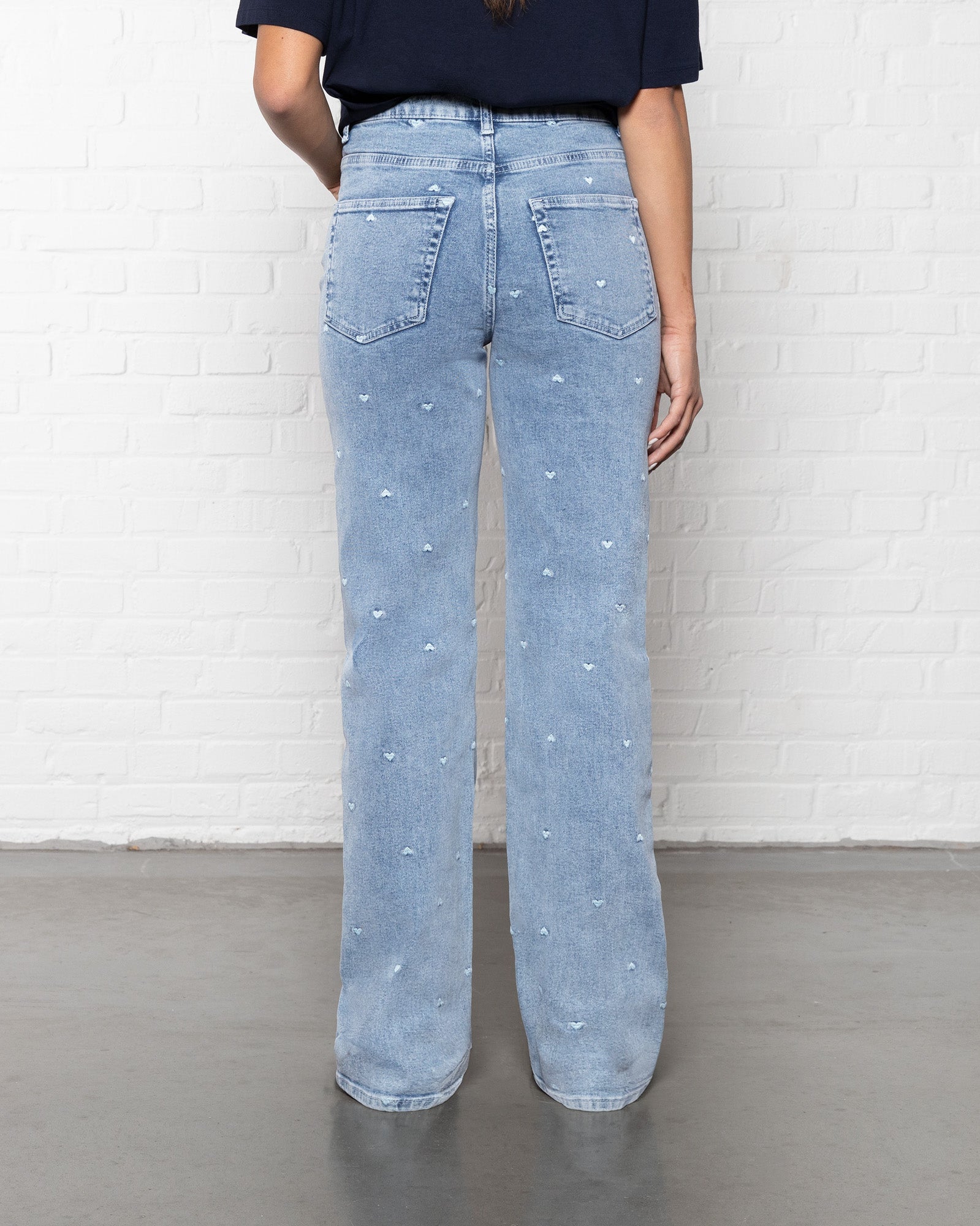 HEART BOOTCUT JEANS BLUE | Most Wanted