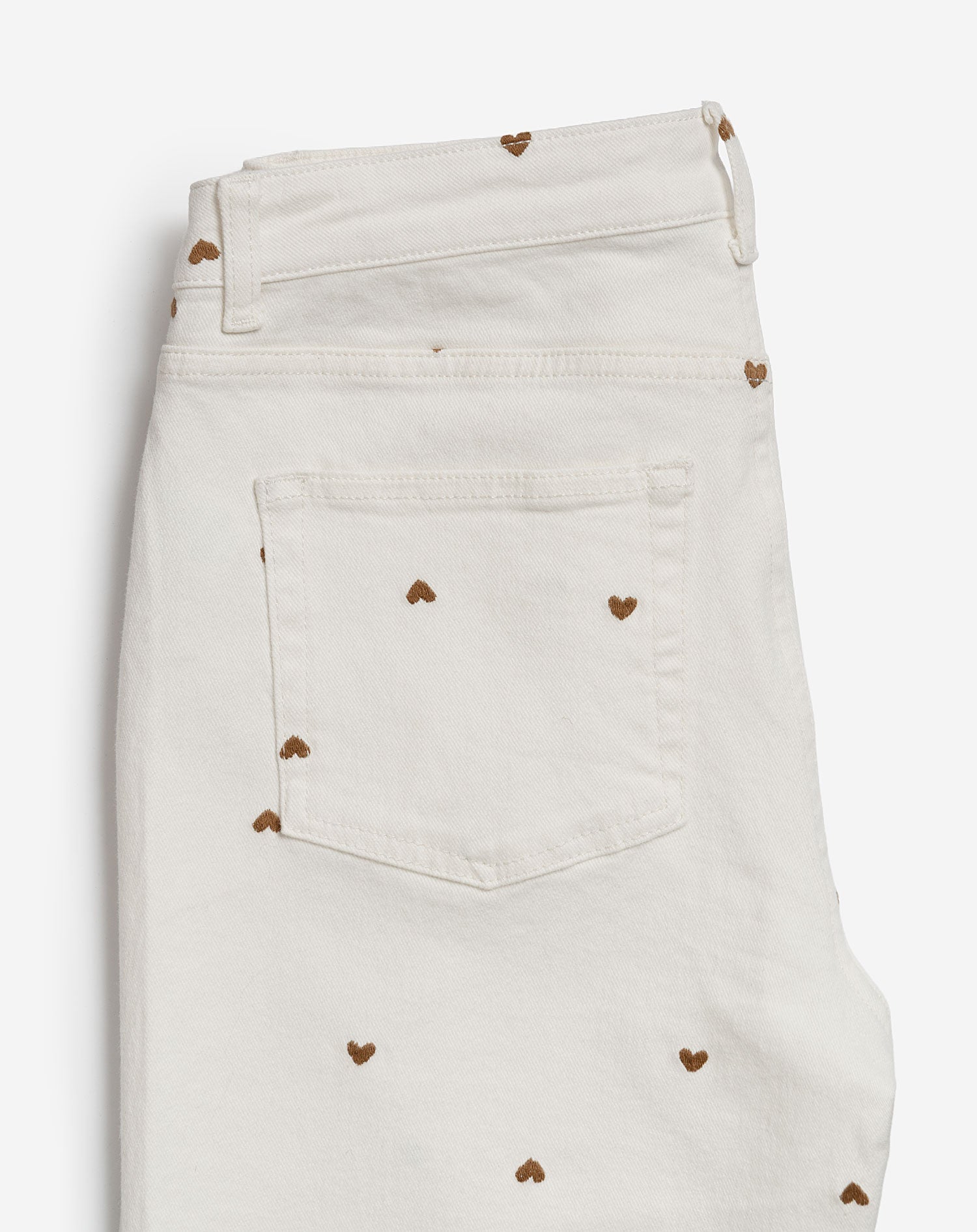 HEART BOOTCUT JEANS CRÈME