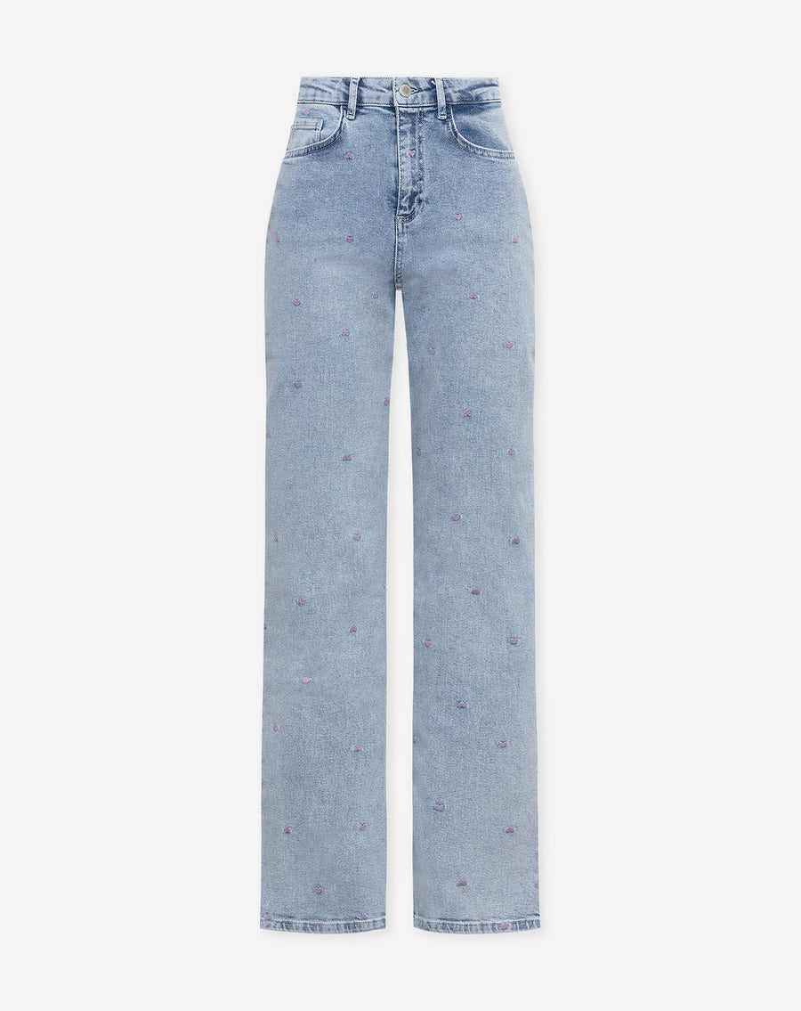HEART BOOTCUT JEANS LILA