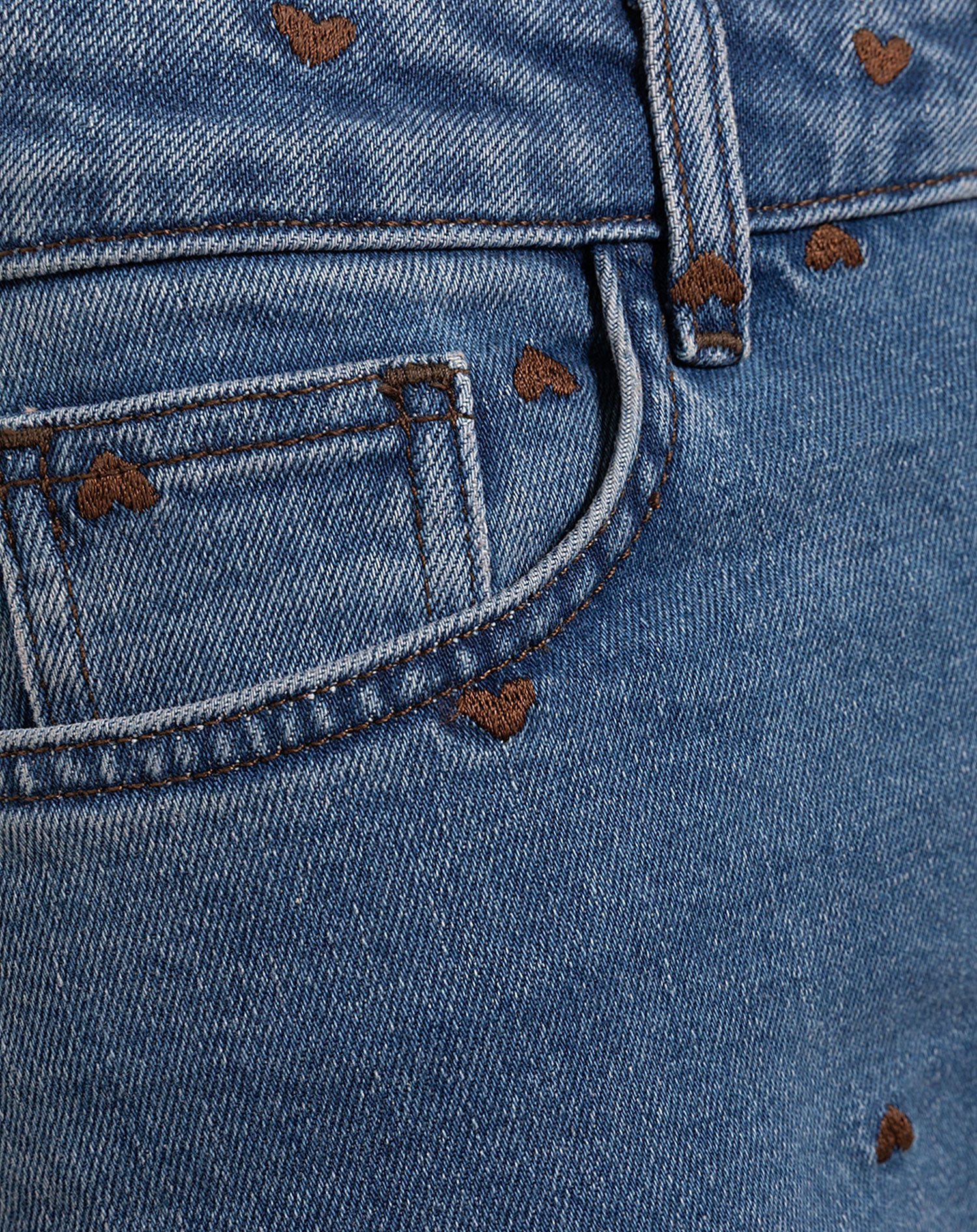 HEART BOOTCUT JEANS MID BLAUW BRUIN