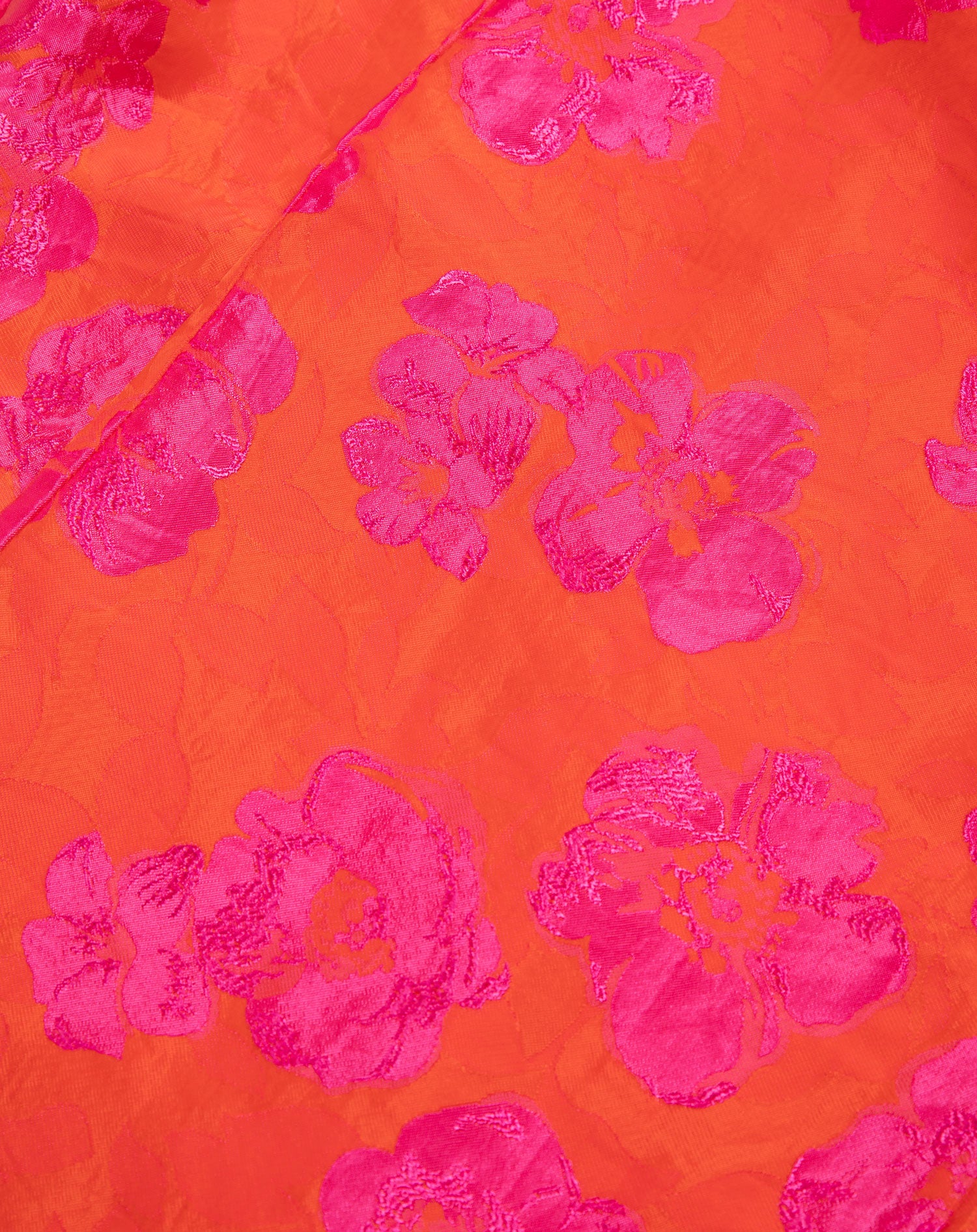 BLUMEN-SATIN-JACQUARD-HOSE ORANGE