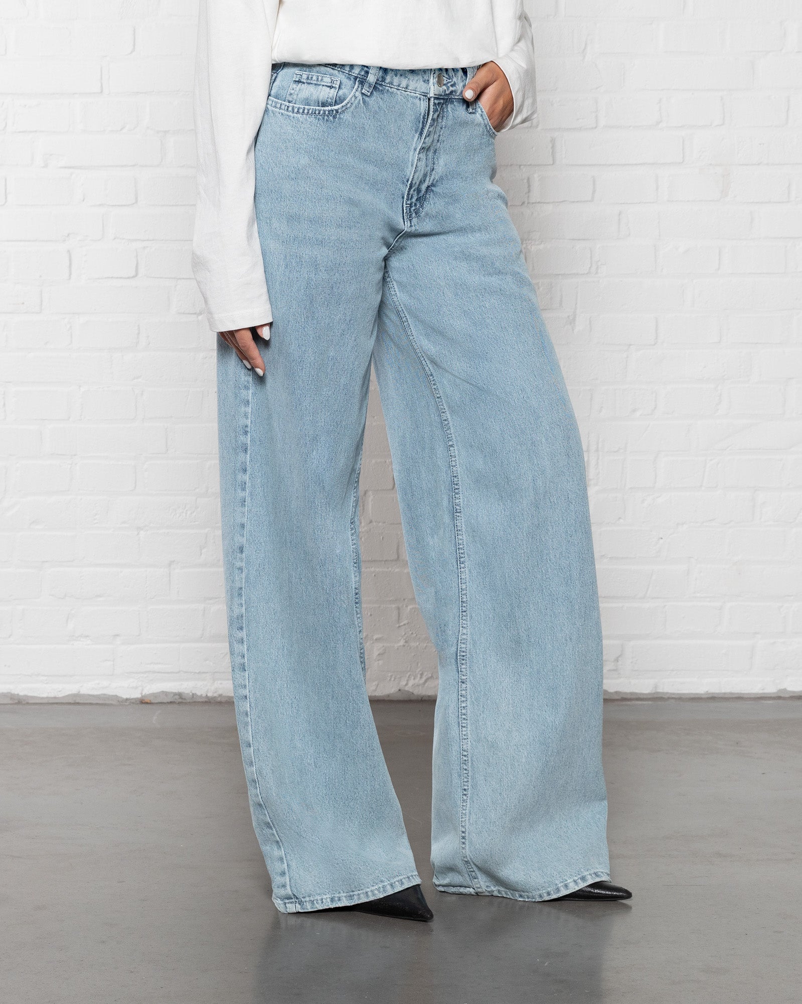 WIDE LEG JEANS BLUE