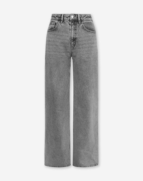 Hello Miss wide leg jeans lichtgrijs dames | Grijze wide leg jeans Hello Miss wide leg jeans lichtgrijs dames | Grijze wide leg jeans