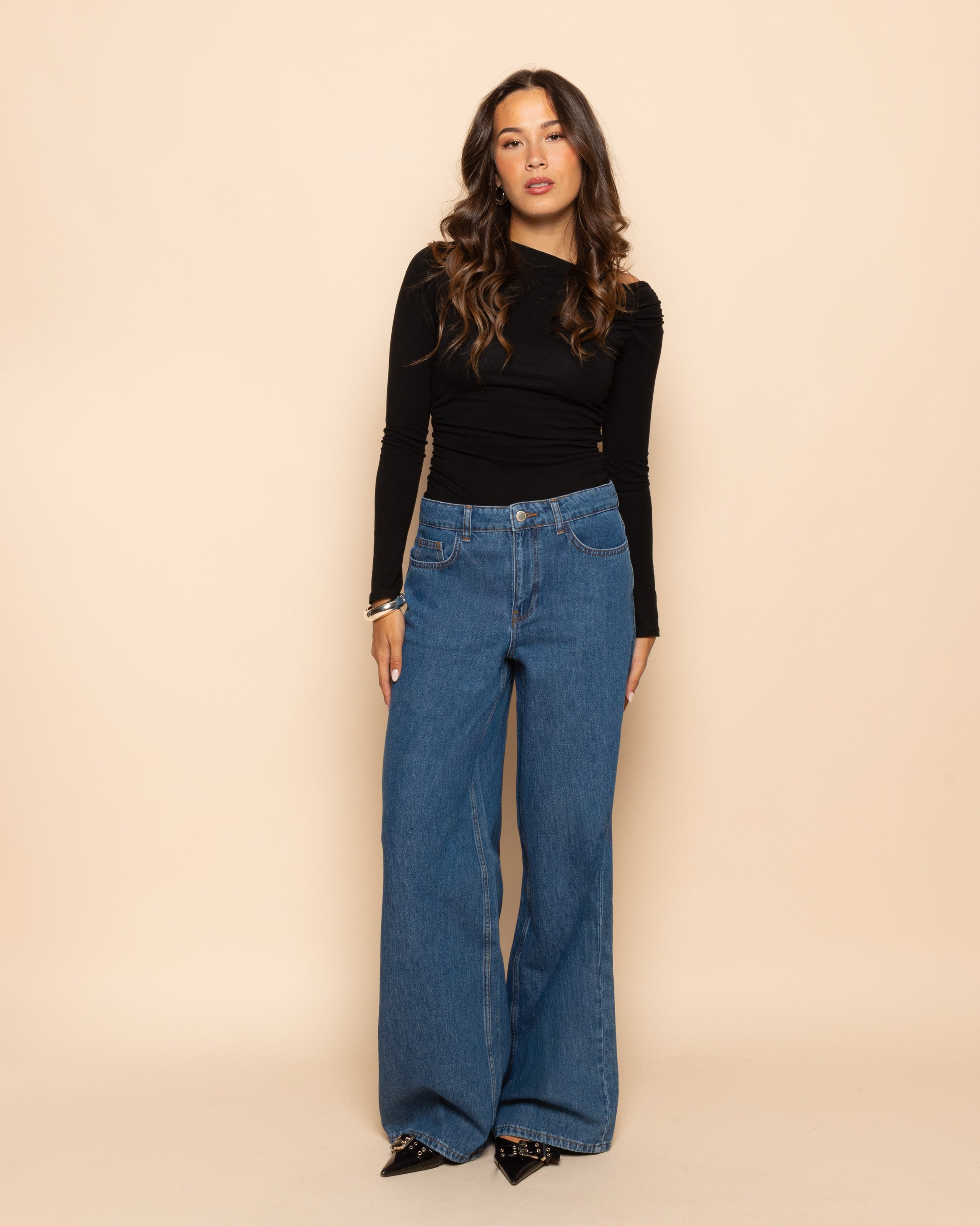 WIDE LEG JEANS OCEAN BLUE