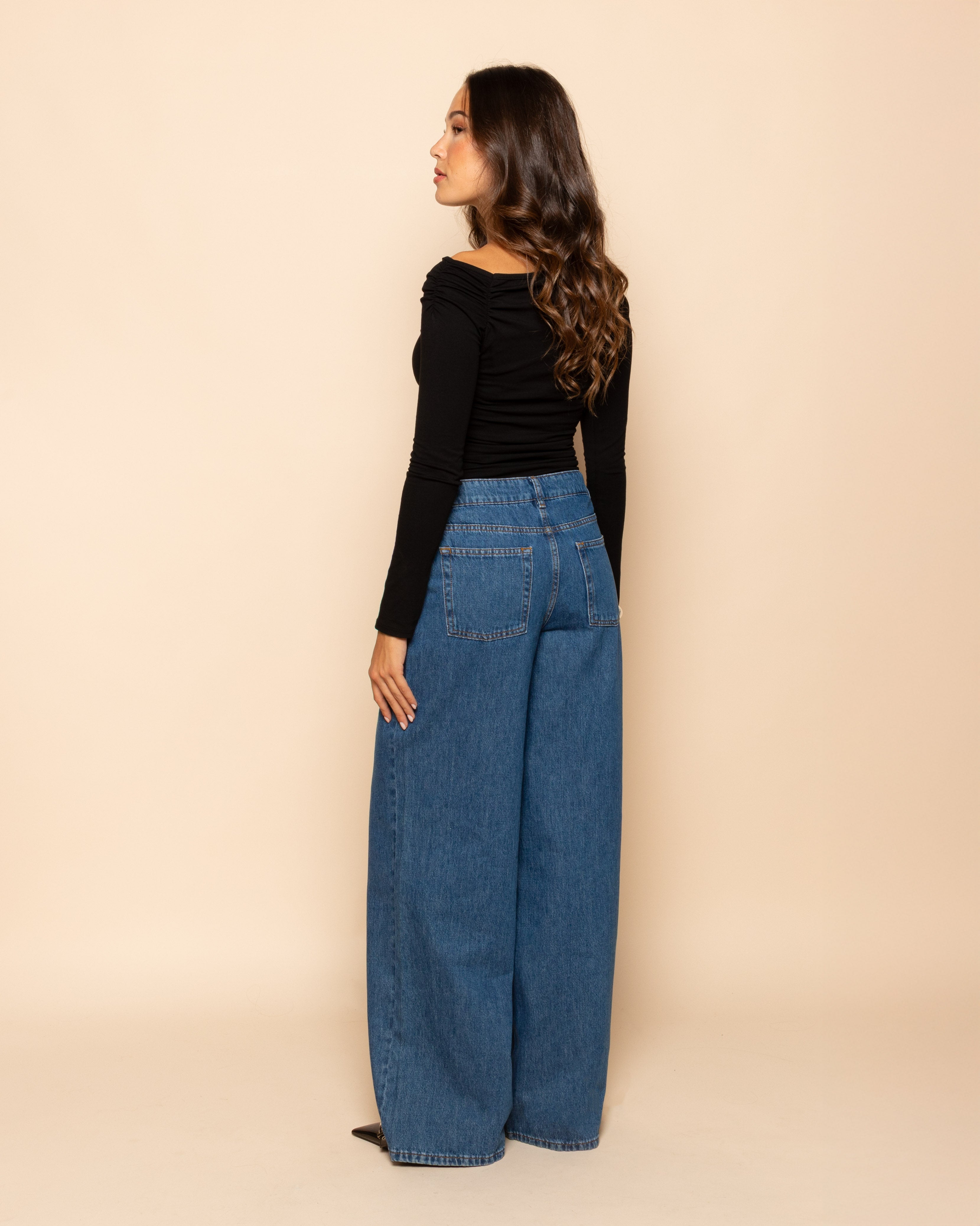 WIDE LEG JEANS OCEAN BLUE