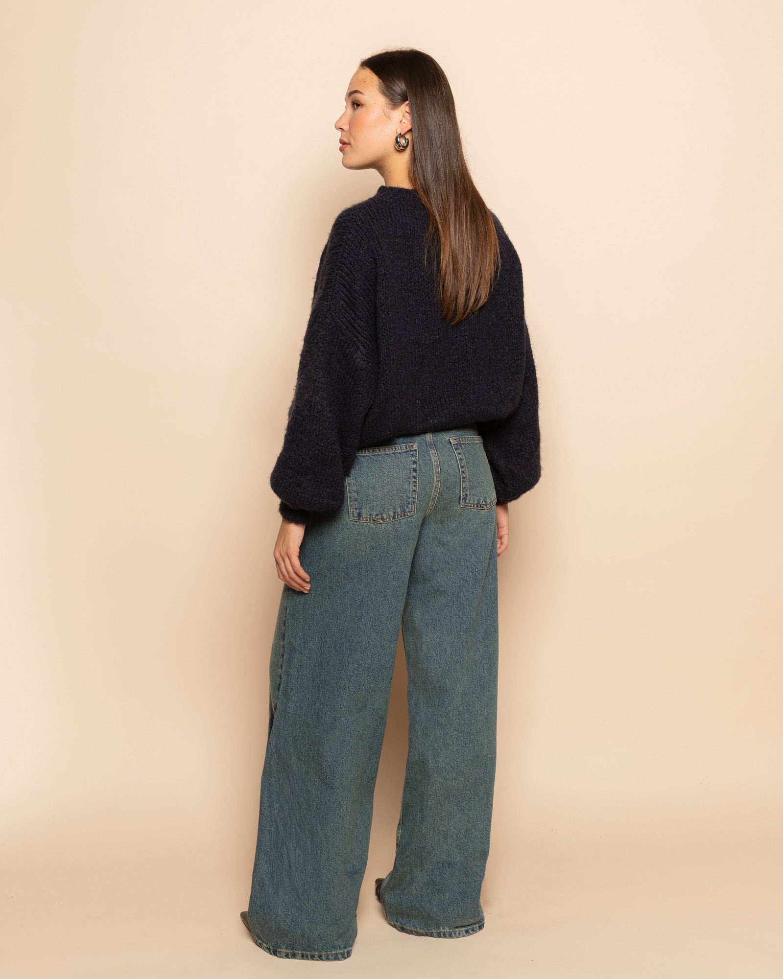 WIDE LEG JEANS TINTED BLUE